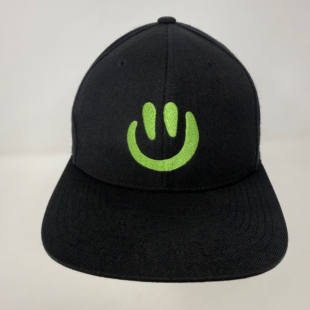 Harry Mack Black Snapback Hat Lime Green Embroidered Face Logo Cap Yupoong